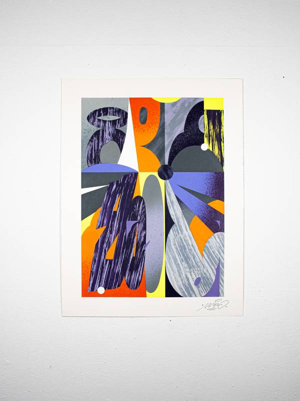 COMPOSITIONS Ternaire 002 Abstract Painting Melen Guesdon - Subjektiv.art