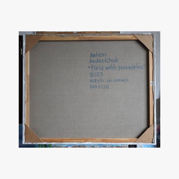 Field with pineapples Expressive and gestural Painting Artem Andreichuk - Subjektiv.art