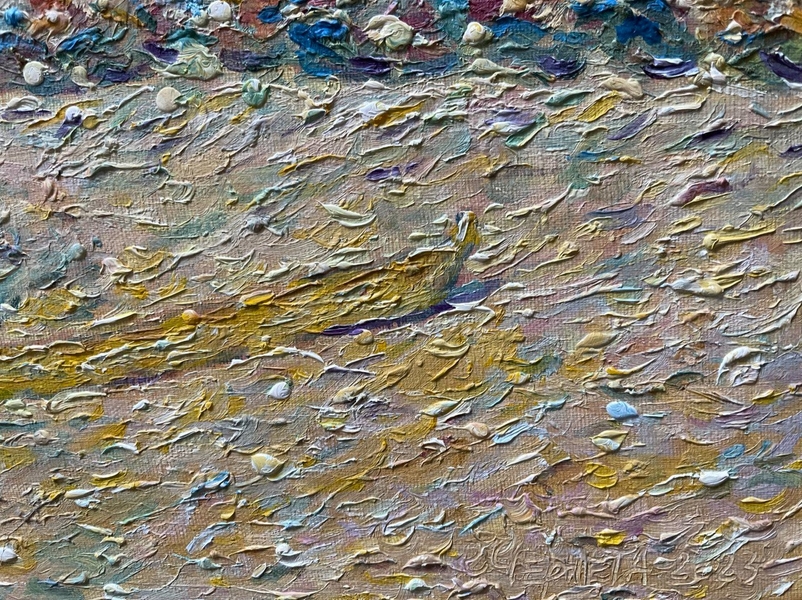 Cafe on the shore of the Sea of Azov Impressionistic Painting Hrihorii CHERNETA - Subjektiv.art