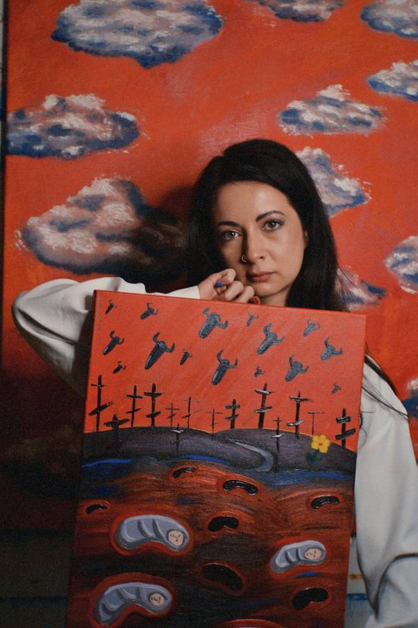I Bury My Unborn Children Expressive and gestural Painting Tamara Safarova - Subjektiv.art