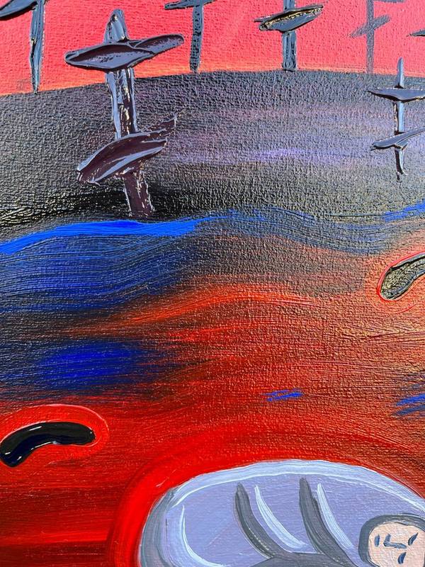 I Bury My Unborn Children Expressive and gestural Painting Tamara Safarova - Subjektiv.art