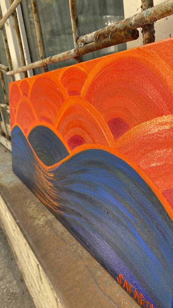 Unhide (Abstract landscape) Abstract Painting Tamara Safarova - Subjektiv.art