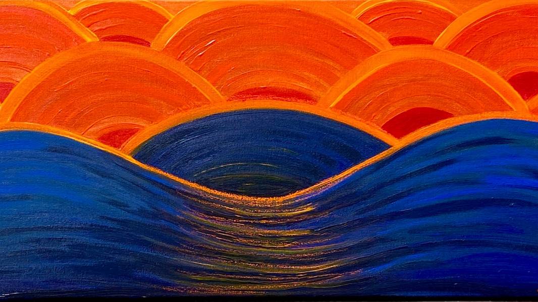 Unhide (Abstract landscape) Abstract Painting Tamara Safarova - Subjektiv.art