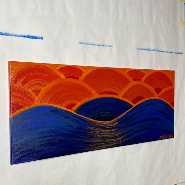 Unhide (Abstract landscape) Abstract Painting Tamara Safarova - Subjektiv.art