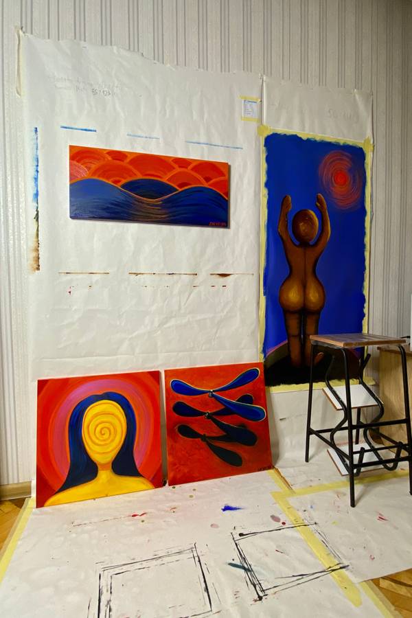 Unhide (Abstract landscape) Abstract Painting Tamara Safarova - Subjektiv.art