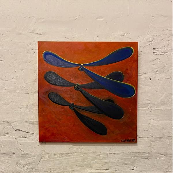 Dragonflies Expressive and gestural Painting Tamara Safarova - Subjektiv.art