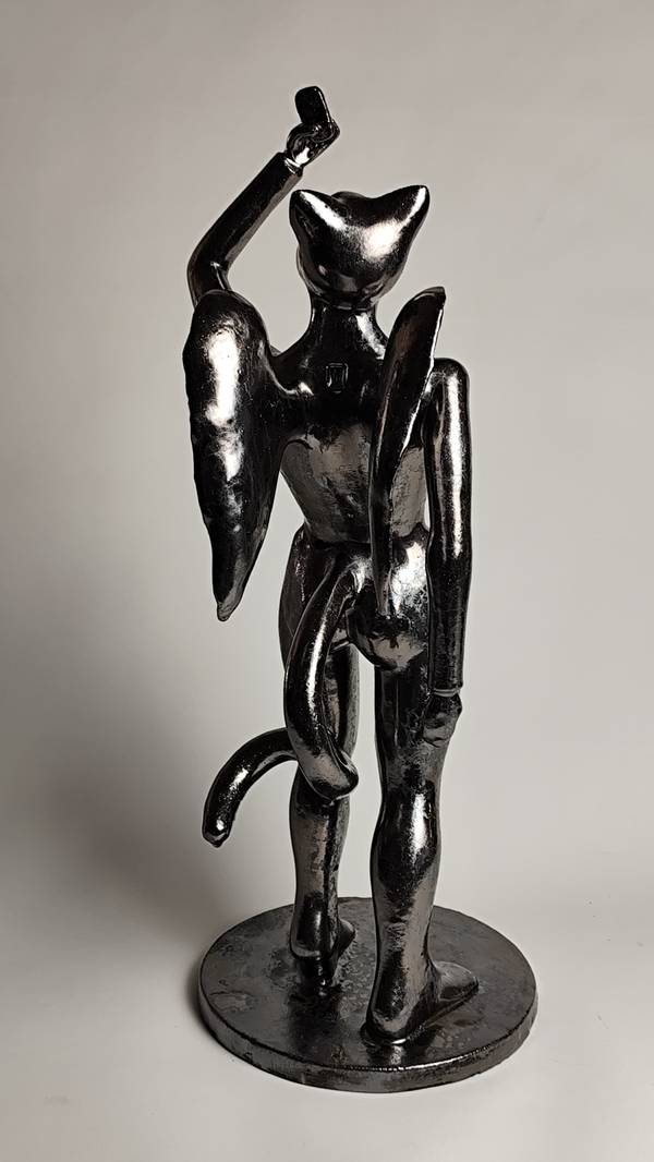 Black Cat Woman Fine Art Sculpture Yuriy Musatov - Subjektiv.art