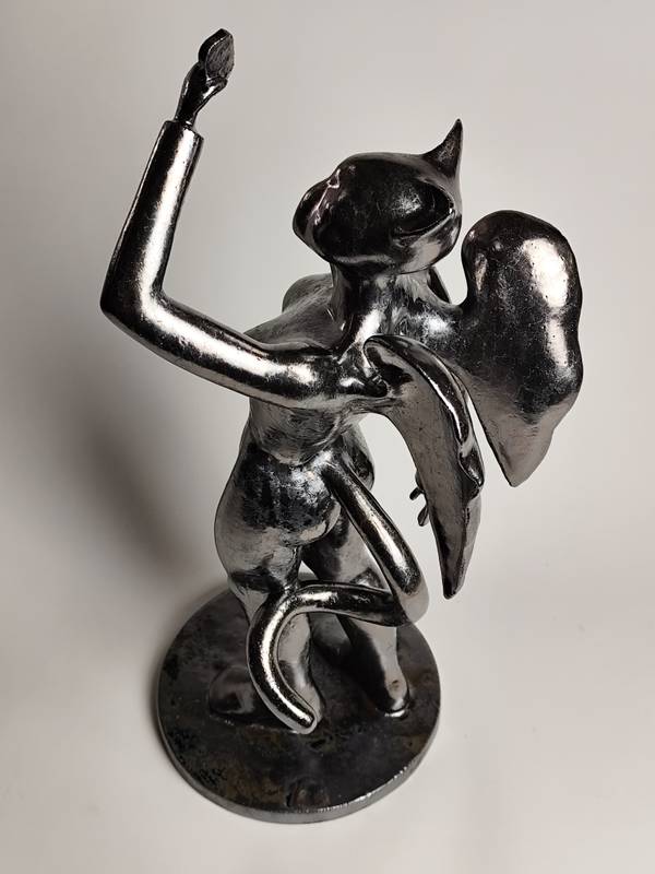 Black Cat Woman Fine Art Sculpture Yuriy Musatov - Subjektiv.art