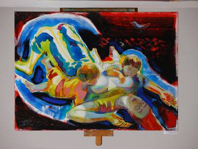 Milk on black soil Fine Art Painting Myroslava Perevalska - Subjektiv.art