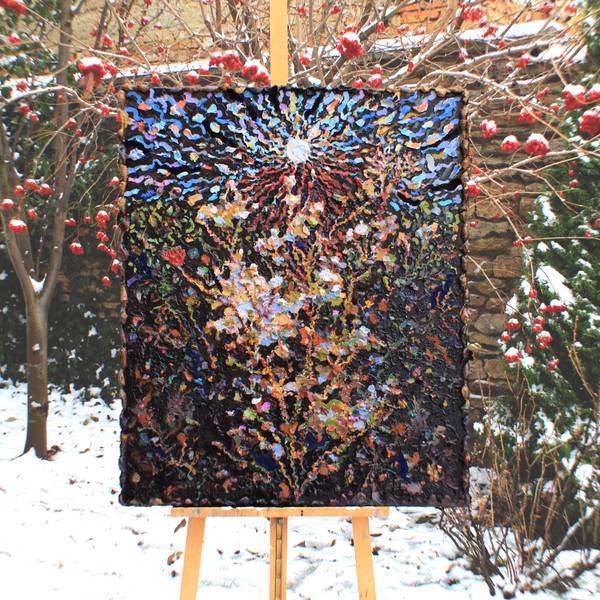 Thorny Thistle Impressionistic Painting Tanbelia artist - Subjektiv.art