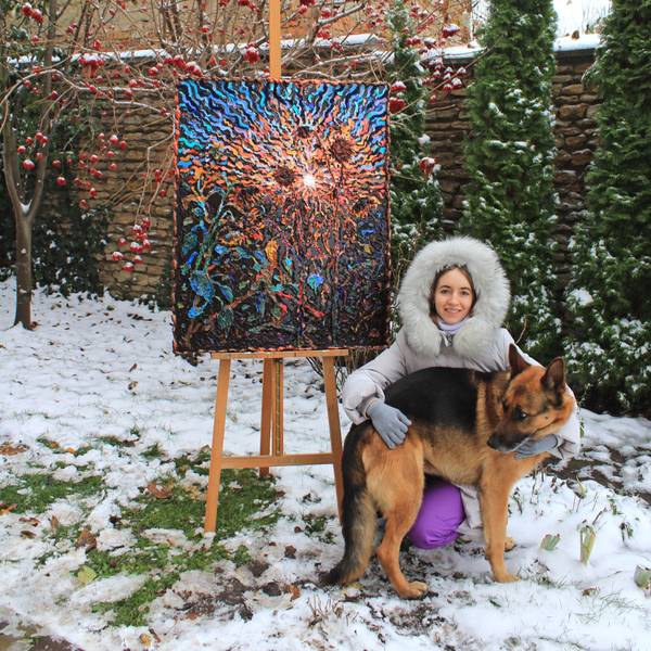 Sunflower Harvest Impressionistic Painting Tanbelia artist - Subjektiv.art