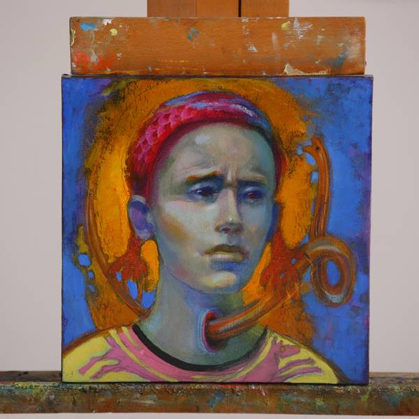 George the Snake Wrestler Fine Art Painting Myroslava Perevalska - Subjektiv.art