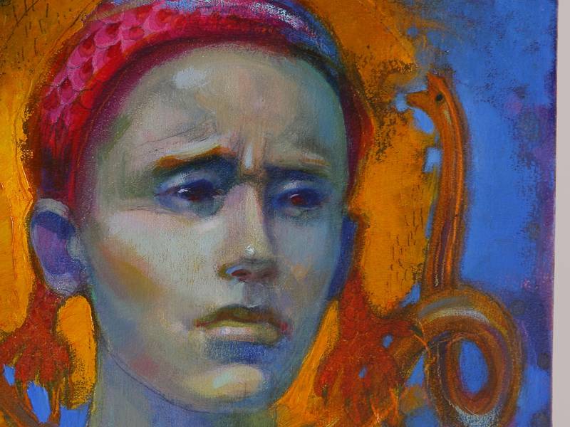 George the Snake Wrestler Fine Art Painting Myroslava Perevalska - Subjektiv.art