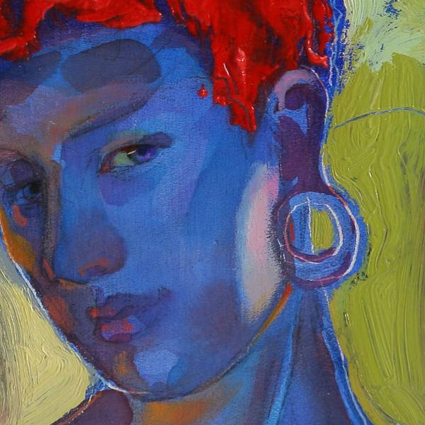 Blue shadows on a pink body Fine Art Painting Myroslava Perevalska - Subjektiv.art