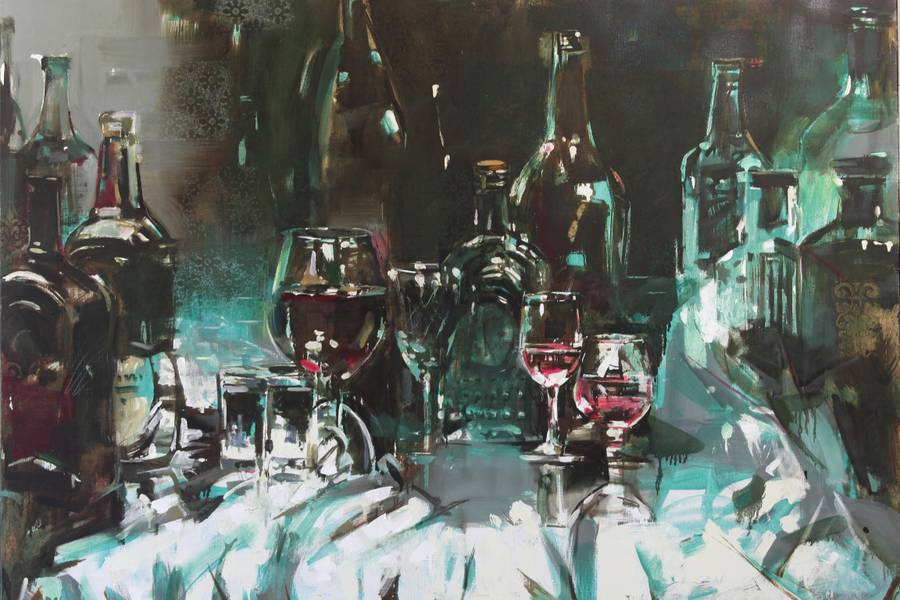 Glass Fine Art Painting Eduard Potapenkov - Subjektiv.art