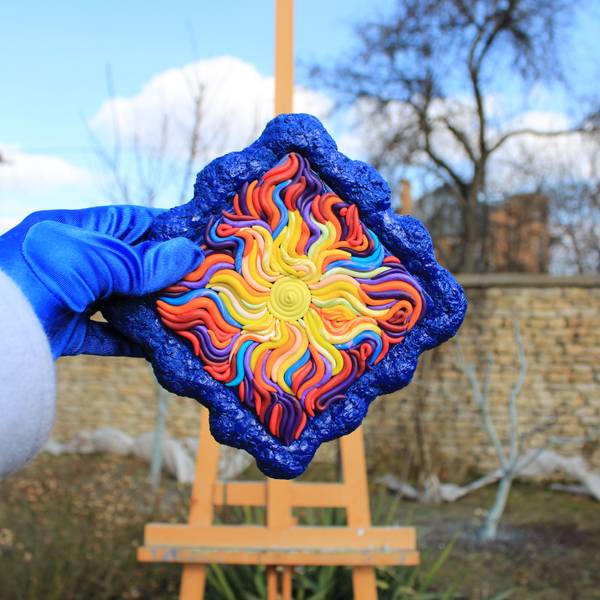 Wavy Sunset 3 Surrealistic Sculpture Tanbelia artist - Subjektiv.art