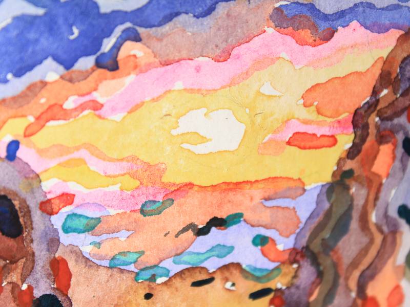 Dniester canyon in Ukraine Impressionistic Painting Tanbelia artist - Subjektiv.art