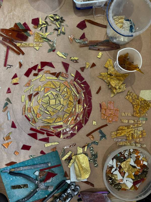 mosaic disc 4 Mixed media Volodymyr Mamchur - Subjektiv.art