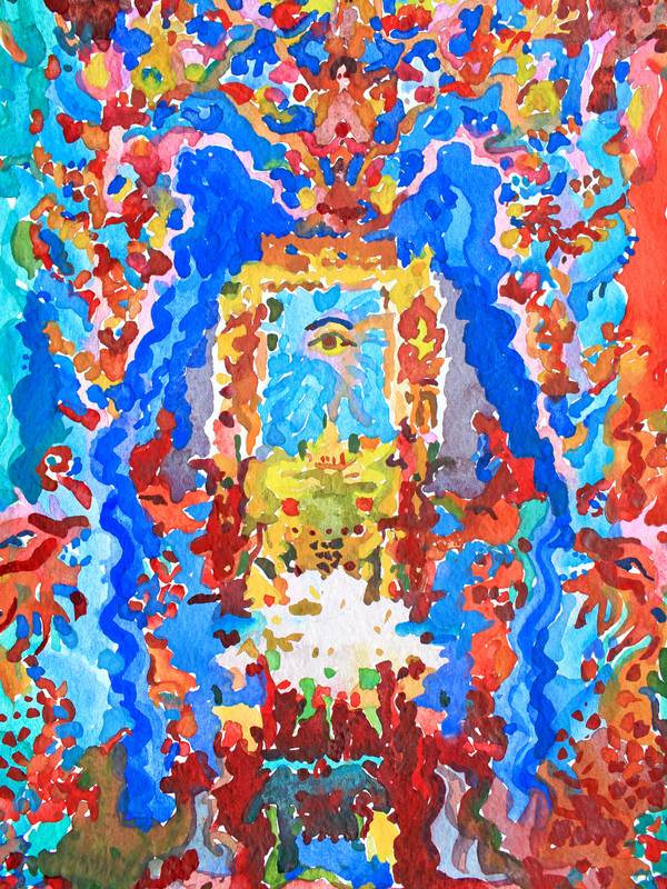 Saigon Cao Dai Temple Impressionistic Painting Tanbelia artist - Subjektiv.art