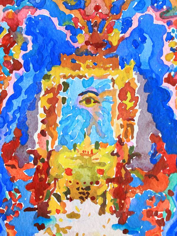 Saigon Cao Dai Temple Impressionistic Painting Tanbelia artist - Subjektiv.art