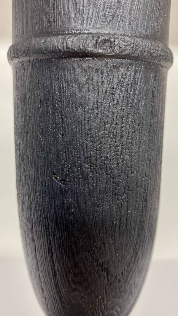 Antique Wooden  Candleholder from Netherlands, 1920. Crafted Using the Yakisugi Technique. Unspecified Sculpture Andrew Tolochko - Subjektiv.art
