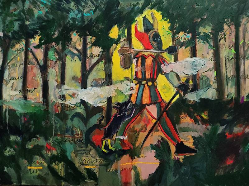 Tracer la route  Surrealistic Painting Emilie Lagarde - Subjektiv.art