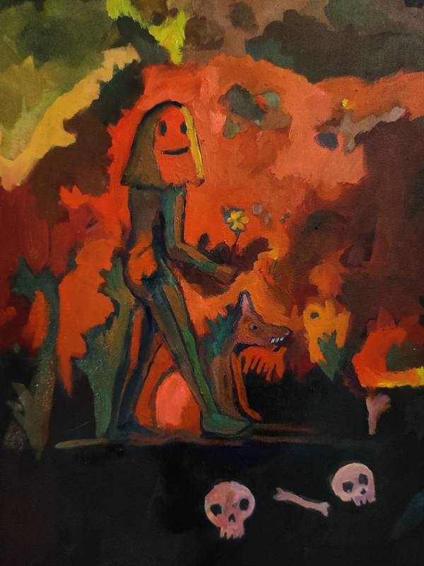 Happy phantom Surrealistic Painting Emilie Lagarde - Subjektiv.art