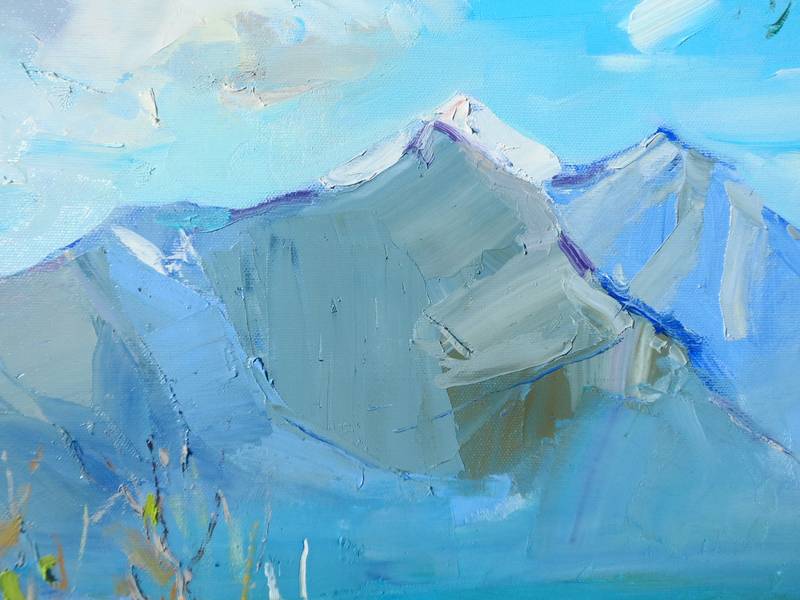 Vineyards in the mountains Impressionistic Painting Yehor Dulin - Subjektiv.art