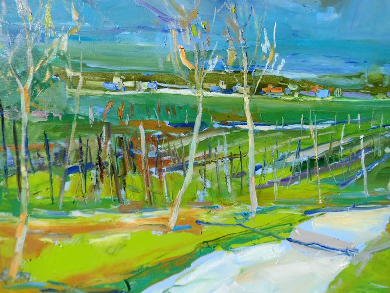 Vineyards in the mountains Impressionistic Painting Yehor Dulin - Subjektiv.art