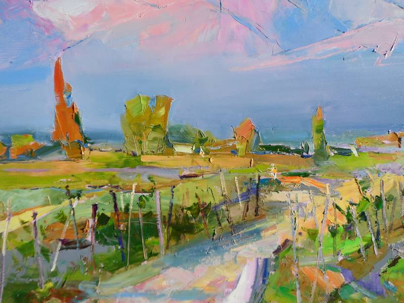 Vineyards in the mountains Fine Art Painting Yehor Dulin - Subjektiv.art