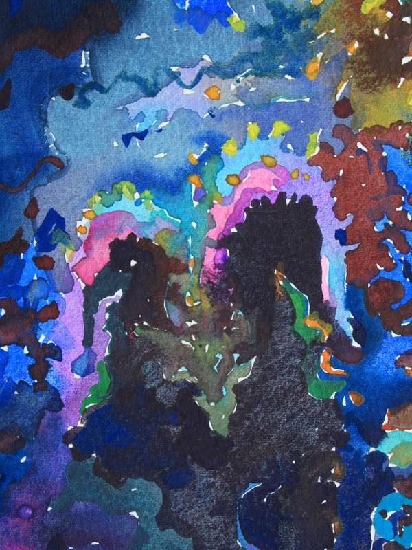 Wat Phrathat Doi Khao Kwai Temple Impressionistic Painting Tanbelia artist - Subjektiv.art