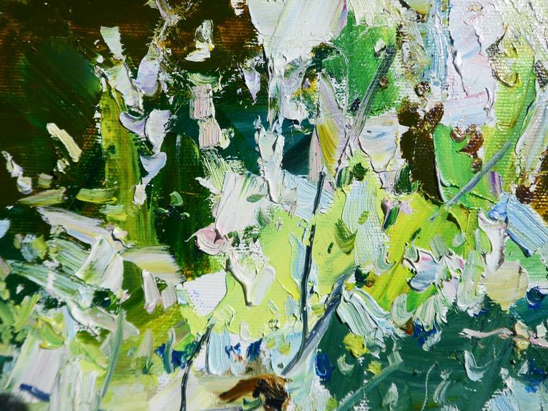 Apple orchard Impressionistic Painting Yehor Dulin - Subjektiv.art