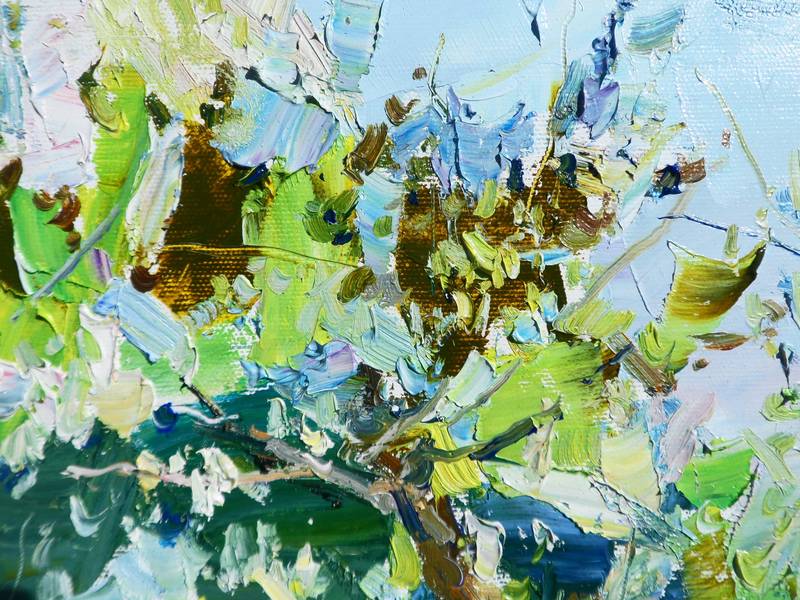 Apple orchard Impressionistic Painting Yehor Dulin - Subjektiv.art