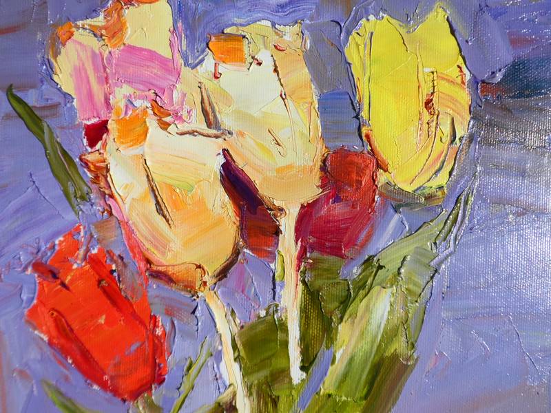 Tulips Fine Art Painting Yehor Dulin - Subjektiv.art
