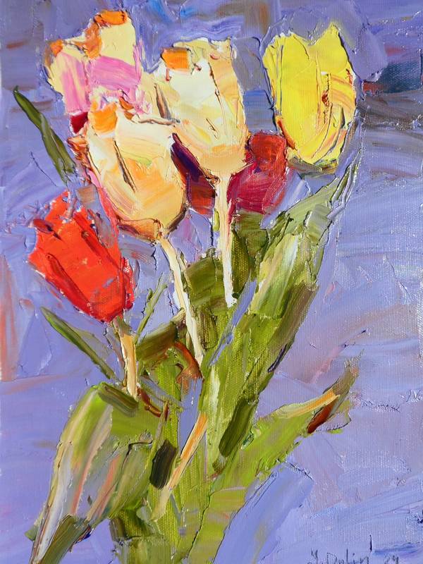 Tulips Fine Art Painting Yehor Dulin - Subjektiv.art