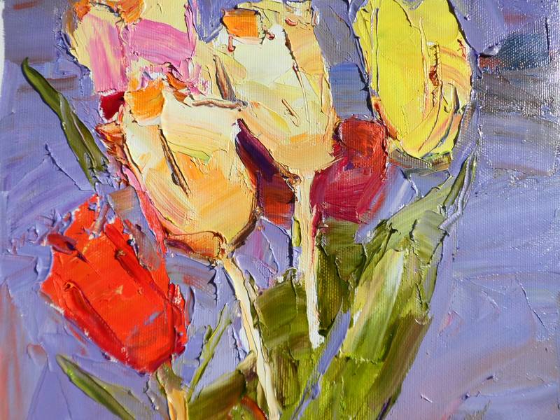 Tulips Fine Art Painting Yehor Dulin - Subjektiv.art