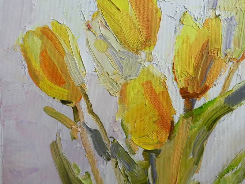 " Tulips" Impressionistic Painting Yehor Dulin - Subjektiv.art