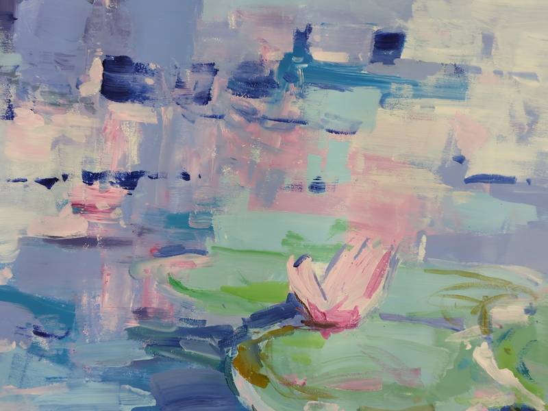 Water lilies Impressionistic Painting Yehor Dulin - Subjektiv.art