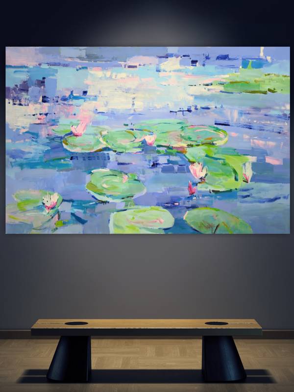 Water lilies Impressionistic Painting Yehor Dulin - Subjektiv.art