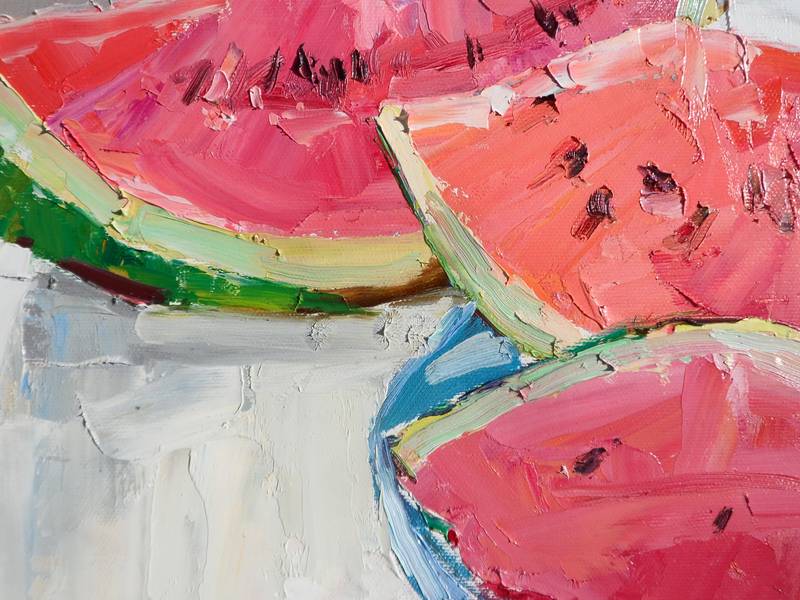 Watermelon Fine Art Painting Yehor Dulin - Subjektiv.art