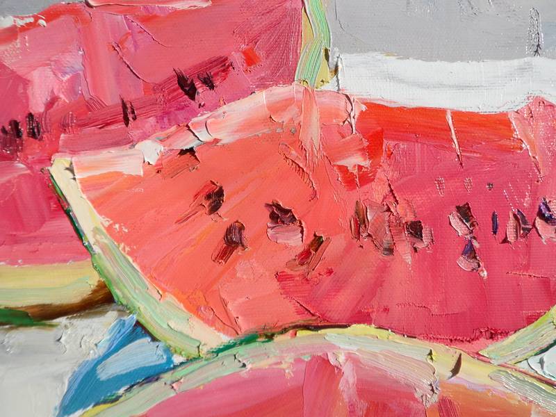 Watermelon Fine Art Painting Yehor Dulin - Subjektiv.art