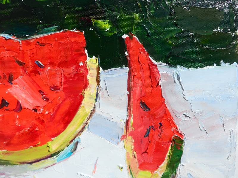 Watermelon Impressionistic Painting Yehor Dulin - Subjektiv.art