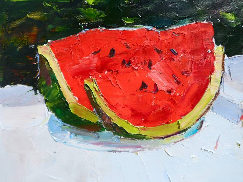 Watermelon Impressionistic Painting Yehor Dulin - Subjektiv.art