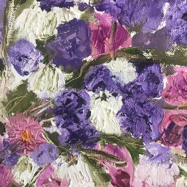 Chrysanthemums in the Interior Fine Art Painting Olga Kravchenko - Subjektiv.art