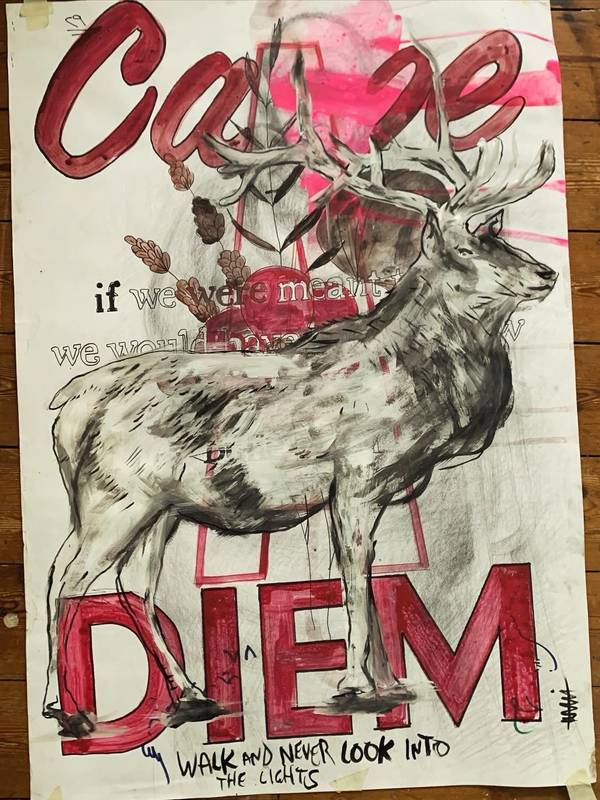 Carpe diem Street Art Mixed media unai anton - Subjektiv.art