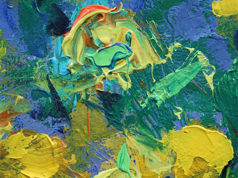 Dandelions Expressive and gestural Painting Artem Andreichuk - Subjektiv.art