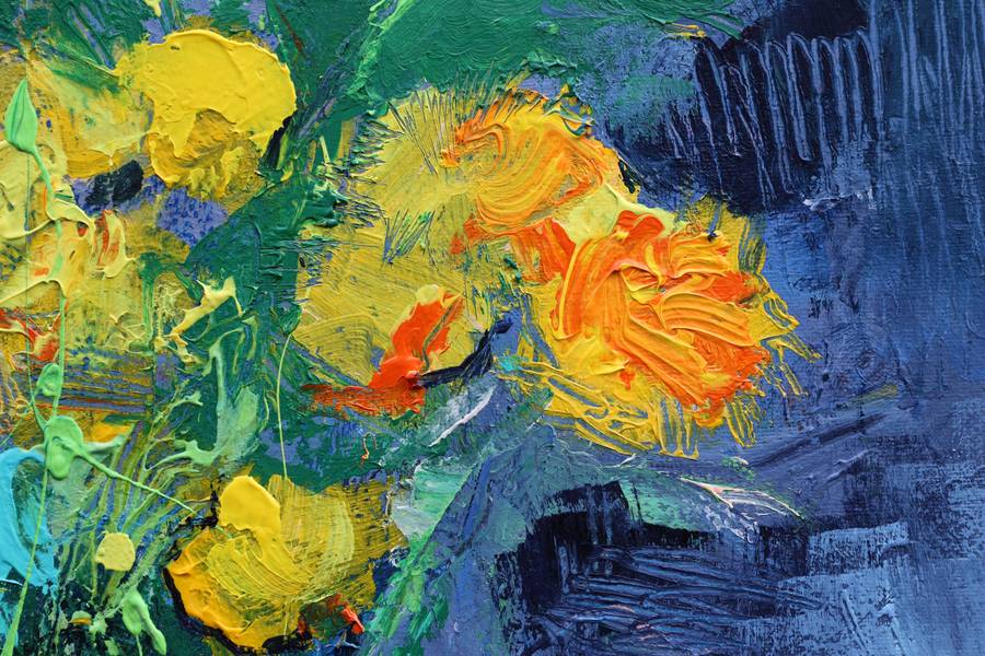 Dandelions Expressive and gestural Painting Artem Andreichuk - Subjektiv.art