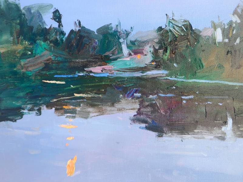" moon " Impressionistic Painting Yehor Dulin - Subjektiv.art