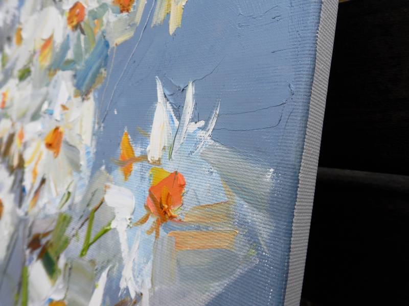 Chrysanthemums Impressionistic Painting Yehor Dulin - Subjektiv.art