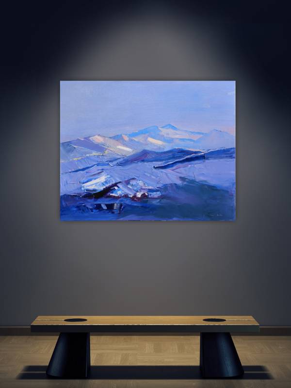 Mountains Switzerland Impressionistic Painting Yehor Dulin - Subjektiv.art
